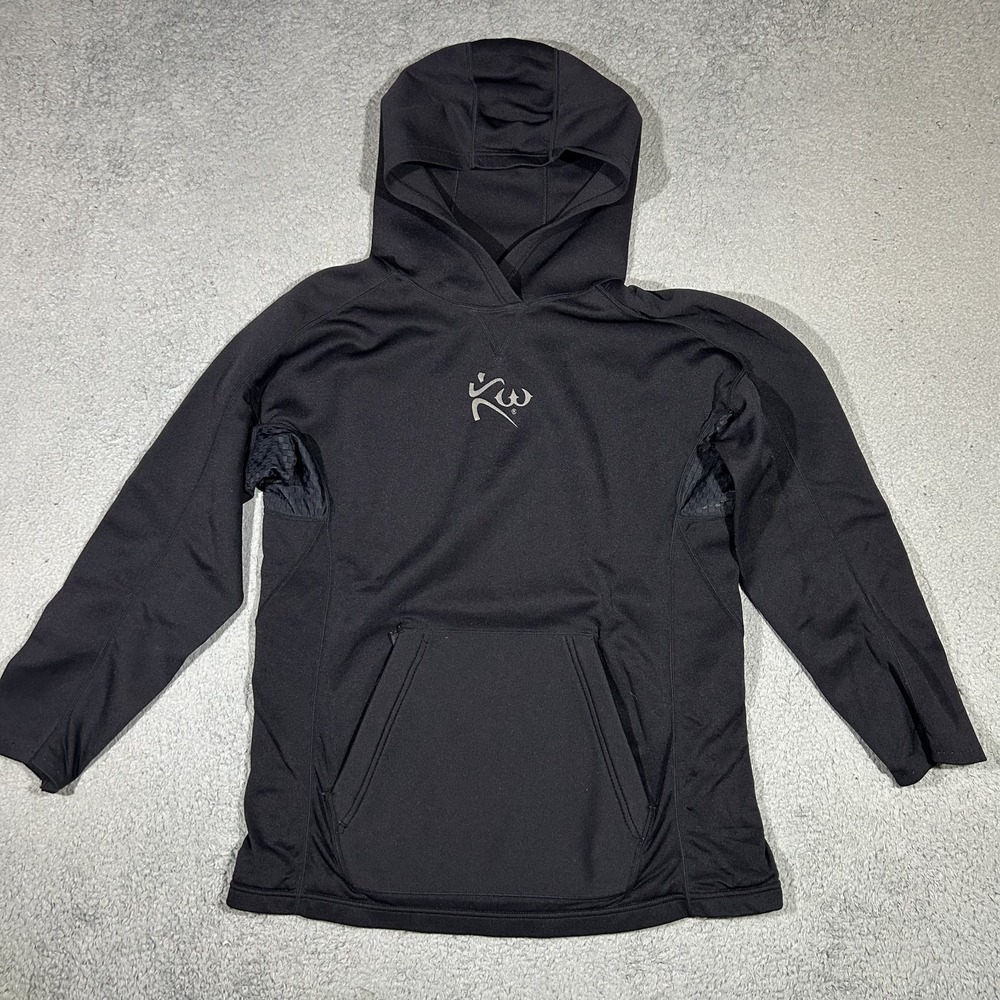Kutting Weight Sauna Hoodie Small Black Neoprene Heat Generating Gym #3734